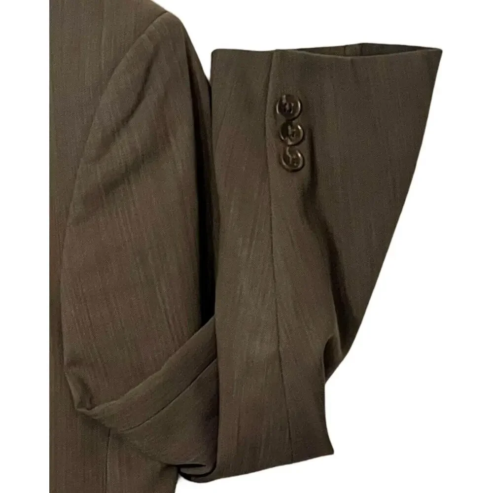 Vintage Hart Schaffner Marx Blazer Mens 40S Brown Wool Made in USA Classic Prof